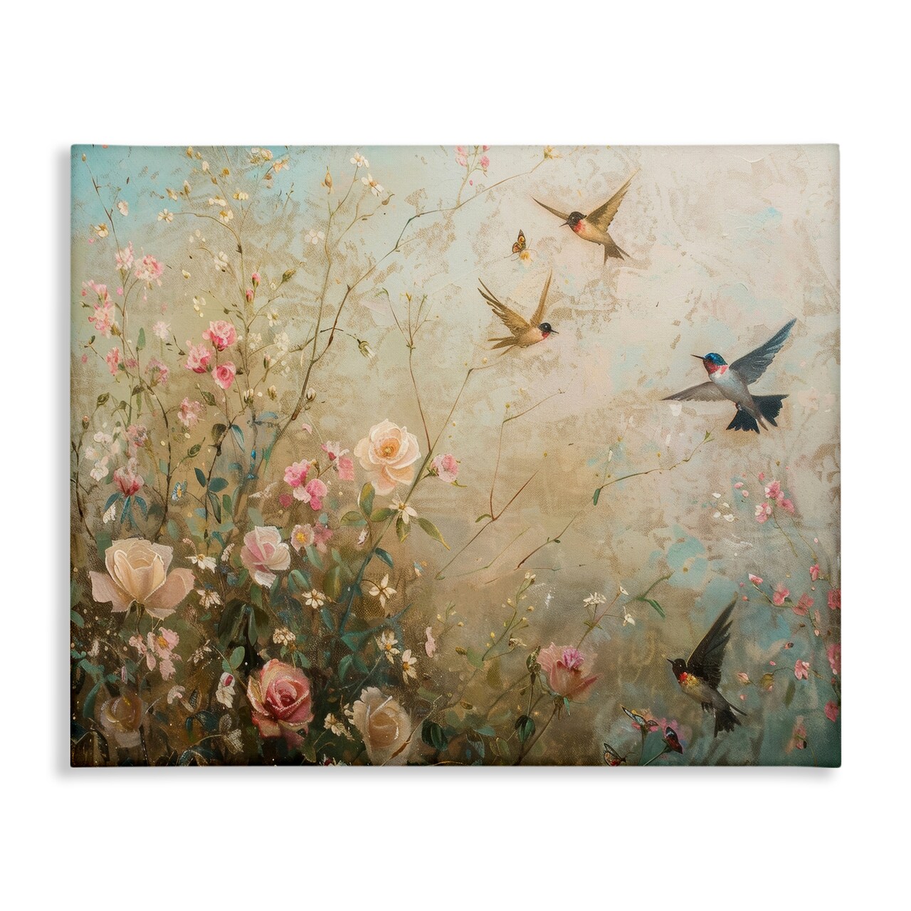 Stupell Industries Spring Meadow Birds Canvas Wall Art Design by Arlington Prints